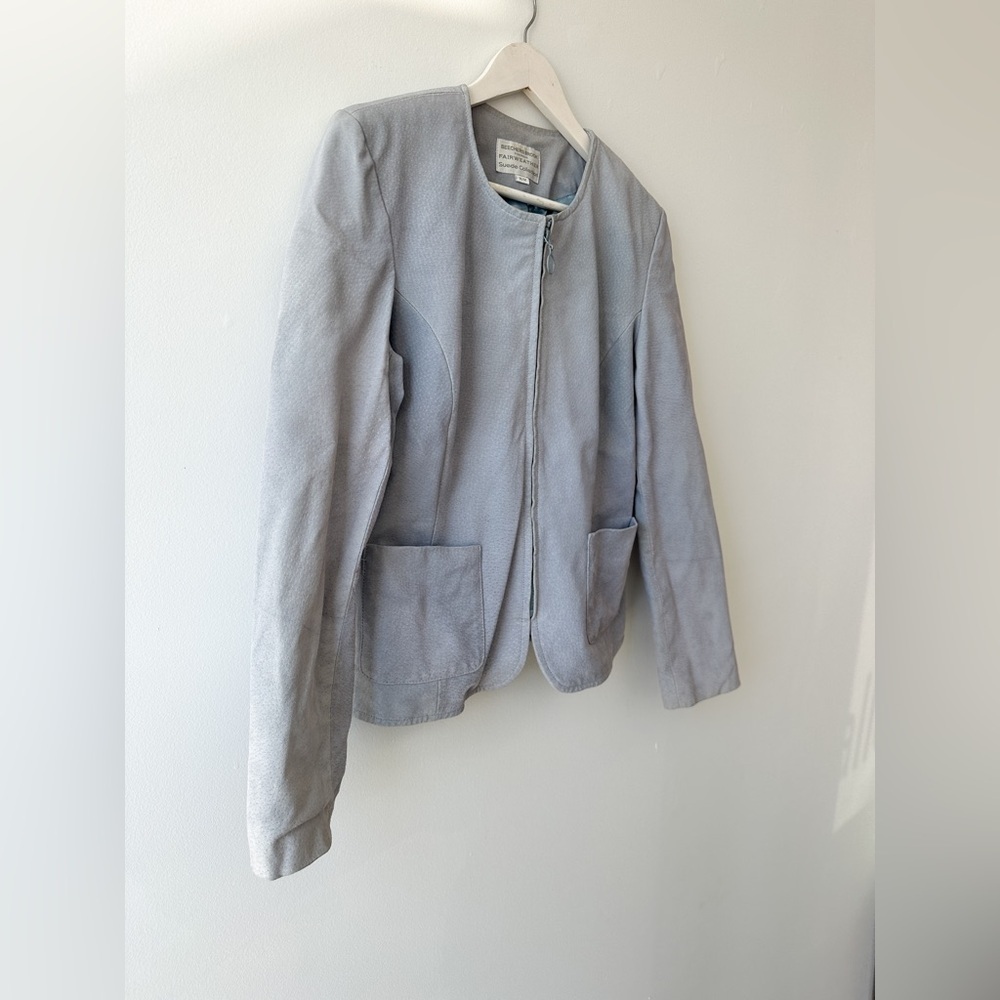 Beechers Brook for Fairweather -Suede Collection- Soft Blue - Size Medium - Picture 3 of 11